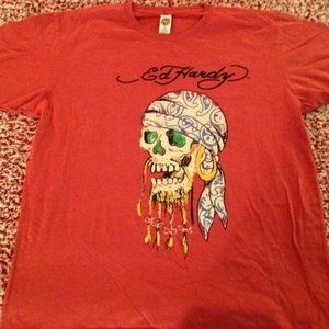 Vintage Pre-Owned Men's Ed Hardy Graphic Print T-Shirt Size XXL